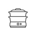 Electric Food Steamer line icon