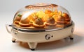 "Electric Food Warmer Set Against a White Background"Generative Ai