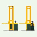 Electric fork lifter. illustration vector