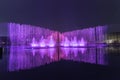 Electric fountain musical, okada, manila, night, illuminated Royalty Free Stock Photo