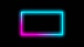 Electric frame neon light background rectangle