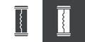 Electric fuse icon Flat set in black and white color