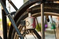 Electric generator (dynamo) on antique bicycle