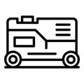 Electric generator icon outline vector. Diesel power