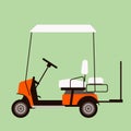 Electric Golf Car,vector illustration,flat