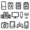 Electric goods icons Royalty Free Stock Photo