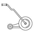 Electric grass cutter icon, outline style