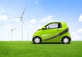 Electric Green 3D Car Royalty Free Stock Photo