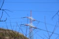 electric grid pylon Royalty Free Stock Photo