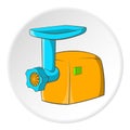 Electric grinder icon, cartoon style Royalty Free Stock Photo