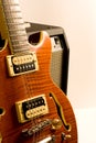 Electric guitar and amplifier Royalty Free Stock Photo