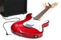 Electric guitar and amplifier Royalty Free Stock Photo