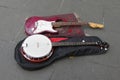 Electric guitar and banjo stringed instruments