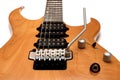 Electric guitar body closeup Royalty Free Stock Photo