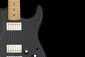 Electric guitar body isolated on black background. Royalty Free Stock Photo