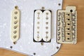Electric guitar bridge and double pickup