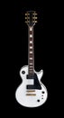 Electric guitar the classic shape Les Paul on white background. Royalty Free Stock Photo