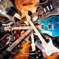 Electric guitar concept Royalty Free Stock Photo