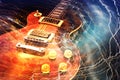 Electric guitar concept Royalty Free Stock Photo