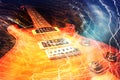 Electric guitar concept Royalty Free Stock Photo