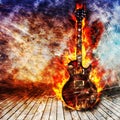 Electric guitar concept Royalty Free Stock Photo