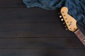 Electric guitar on dark background Royalty Free Stock Photo