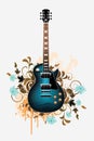 Electric guitar with design elements