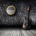 Electric guitar in the empty room Royalty Free Stock Photo