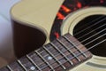 Electric guitar Fretboard closeup macro shot Royalty Free Stock Photo