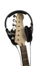 Electric Guitar with Headphones