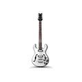 Electric guitar isolated on white. Vector illustration design Royalty Free Stock Photo