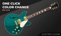 Electric Guitar. and Layered Object, Easy Color Change