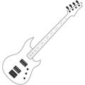Electric guitar line icon Royalty Free Stock Photo