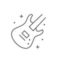 Electric guitar line outline icon Royalty Free Stock Photo
