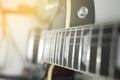 Electric guitar macro abstract Royalty Free Stock Photo