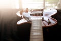 Electric guitar macro abstract Royalty Free Stock Photo