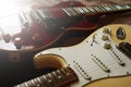 Electric guitar macro abstract Royalty Free Stock Photo