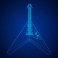 Electric guitar musical instrument vector Royalty Free Stock Photo