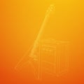 Electric guitar musical instrument vector Royalty Free Stock Photo