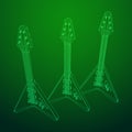 Electric guitar musical instrument vector Royalty Free Stock Photo