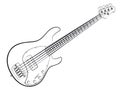 Electric guitar Sketch. Royalty Free Stock Photo