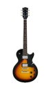 Sunburst Electric Guitar Music Instrument Isolated on White background Royalty Free Stock Photo