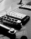 Electric Guitar Strings - Black & White - Pattern & Reflections Royalty Free Stock Photo