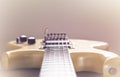 Electric guitar sunburst closeup, macro abstract Royalty Free Stock Photo