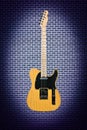 Electric guitar on techno background Royalty Free Stock Photo