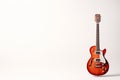 Electric guitar on a white background. 3d rendering. Front view Royalty Free Stock Photo