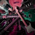 Electric guitars background Royalty Free Stock Photo