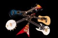 Electric guitars background Royalty Free Stock Photo