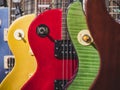 Electric Guitars Music instrument colourful collection