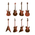 Electric guitars set.